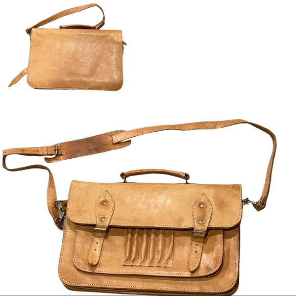 None Other - Vintage handmade Leather messenger bag